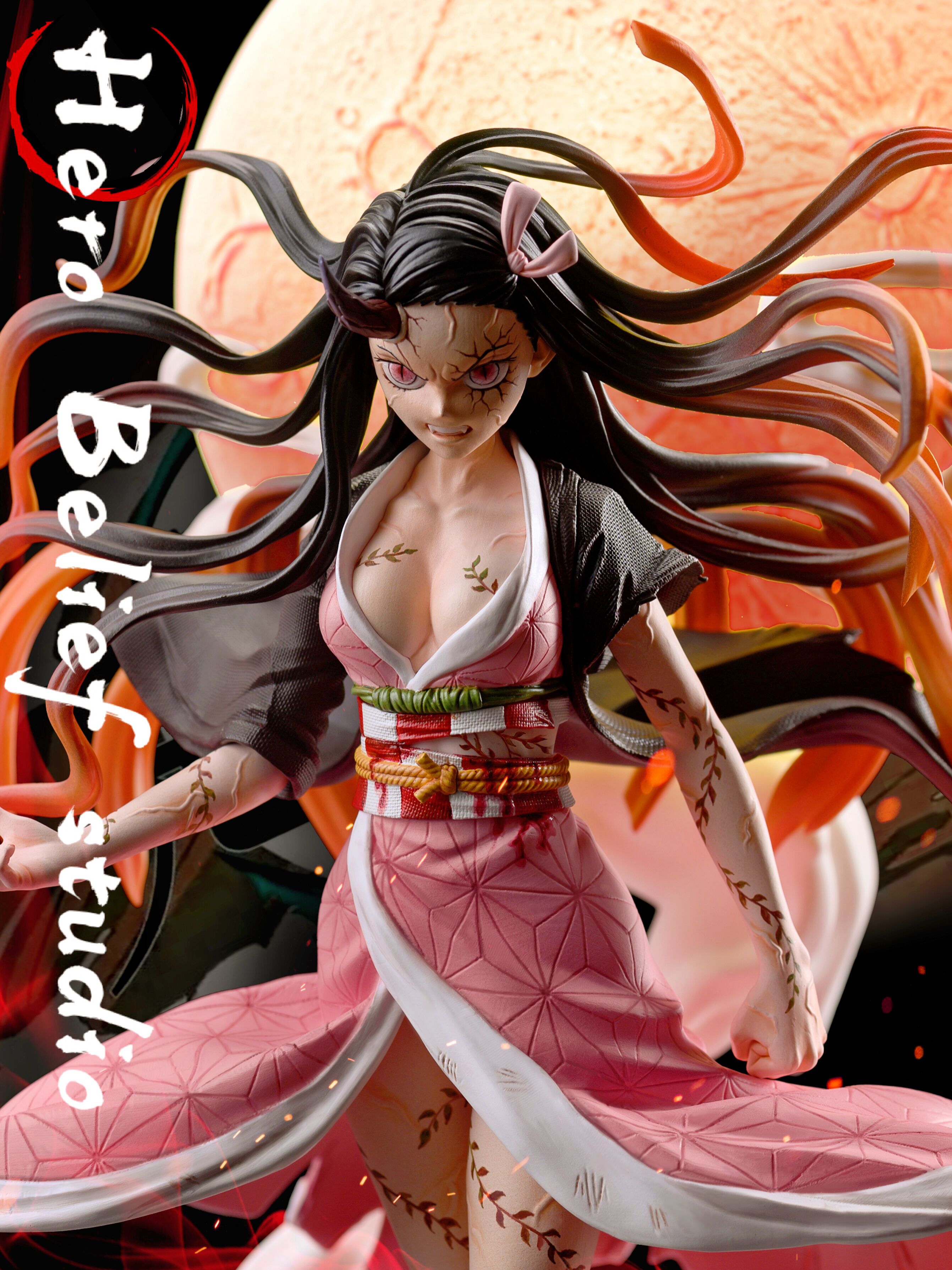 Hero Belief Demon Slayer Ghost Kamado Nezuko GK Collector Resin Painted Statue EBay