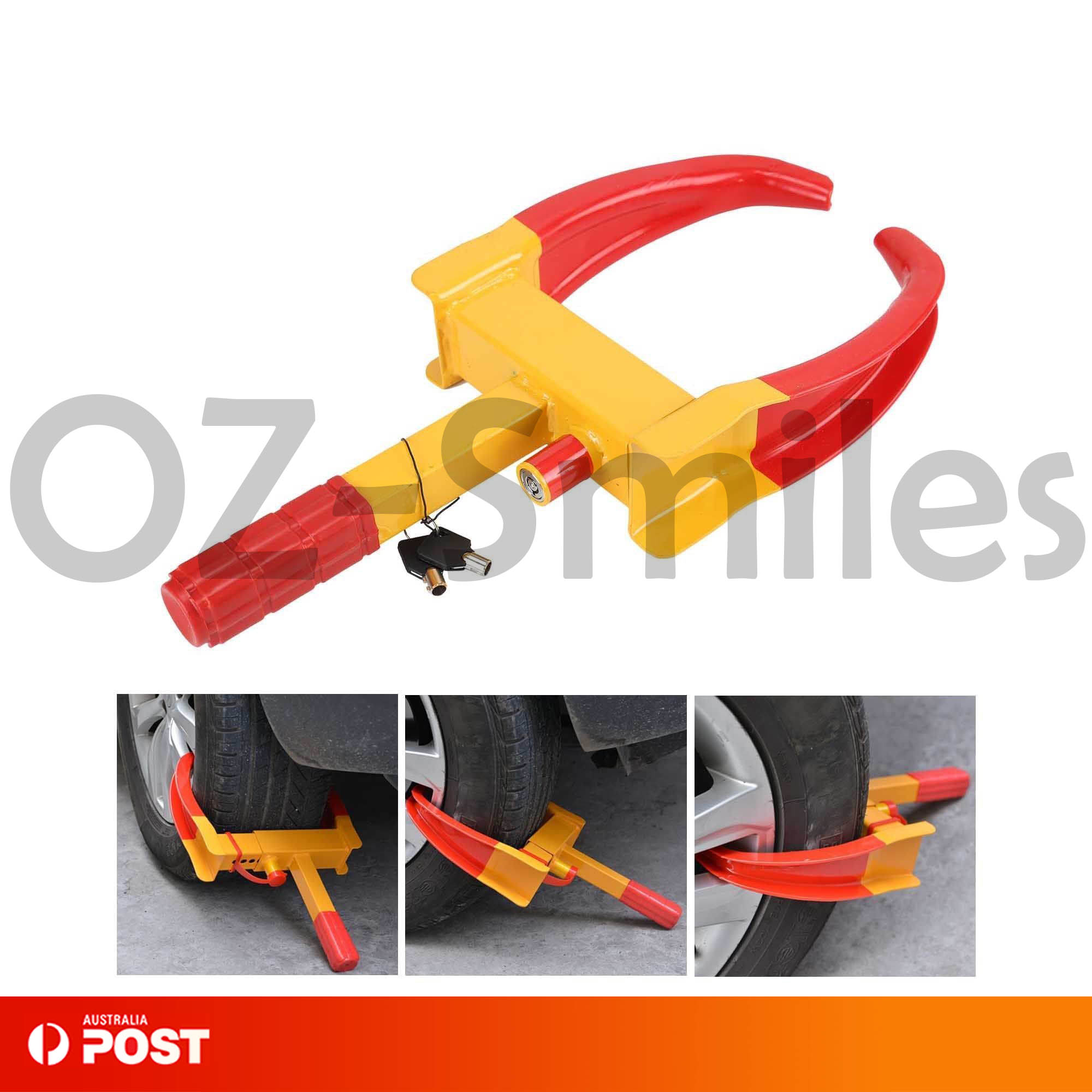 Wheel Clamp Lock Heavy Duty Vehicle Caravan Car Security Anti Theft