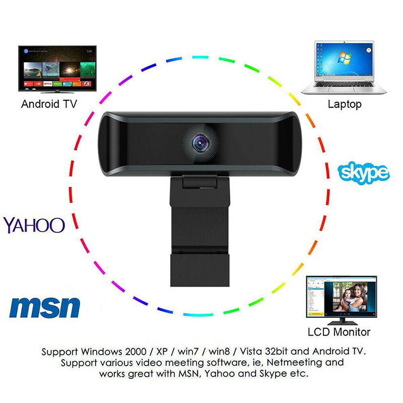 Kamera internetowa do laptopa 4K 1080P, automatyczne ustawianie ostrości, 8MP, z wbudowanym mikrofonem i redukcją hałasu USB - Wianko - 7