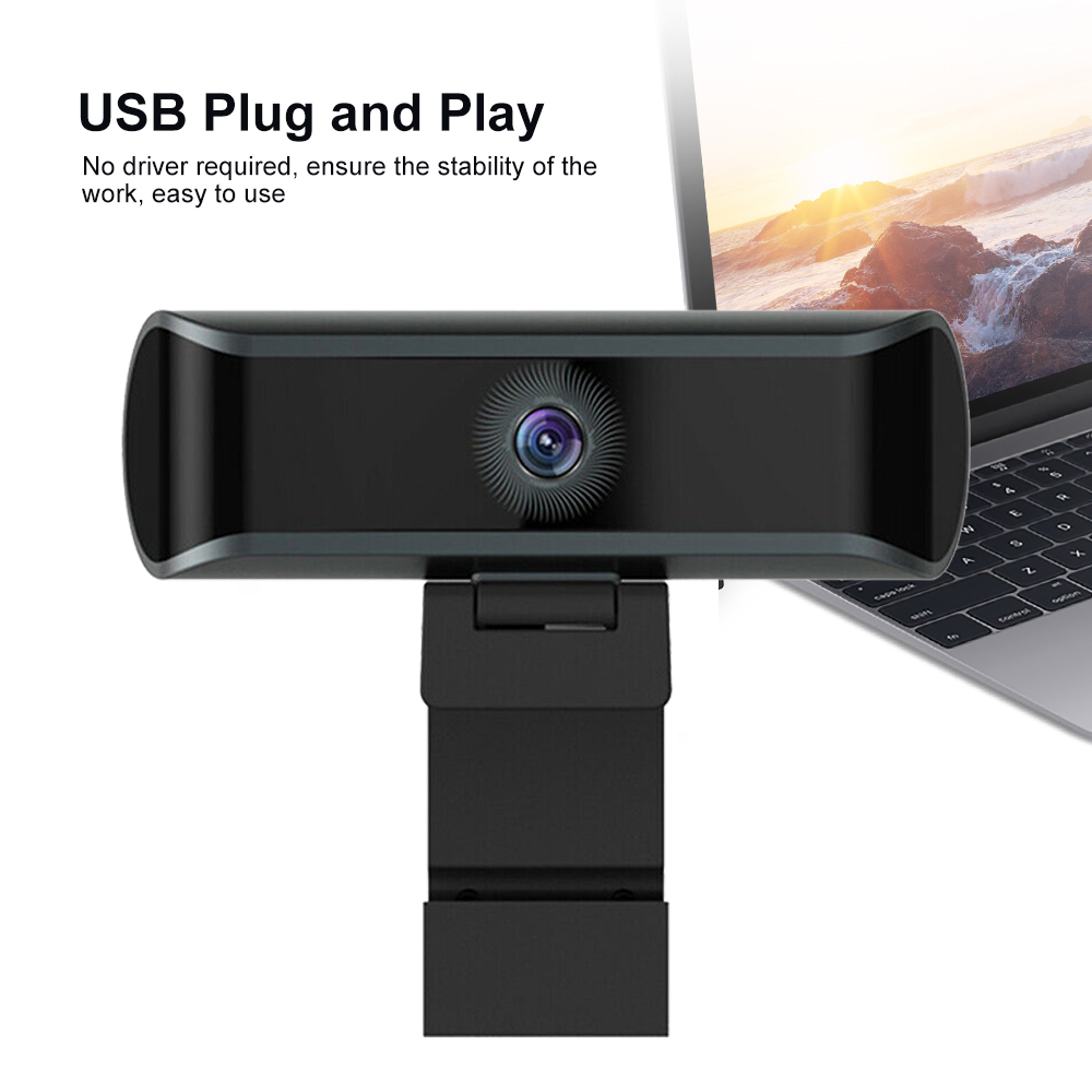 Kamera internetowa do laptopa 4K 1080P, automatyczne ustawianie ostrości, 8MP, z wbudowanym mikrofonem i redukcją hałasu USB - Wianko - 6