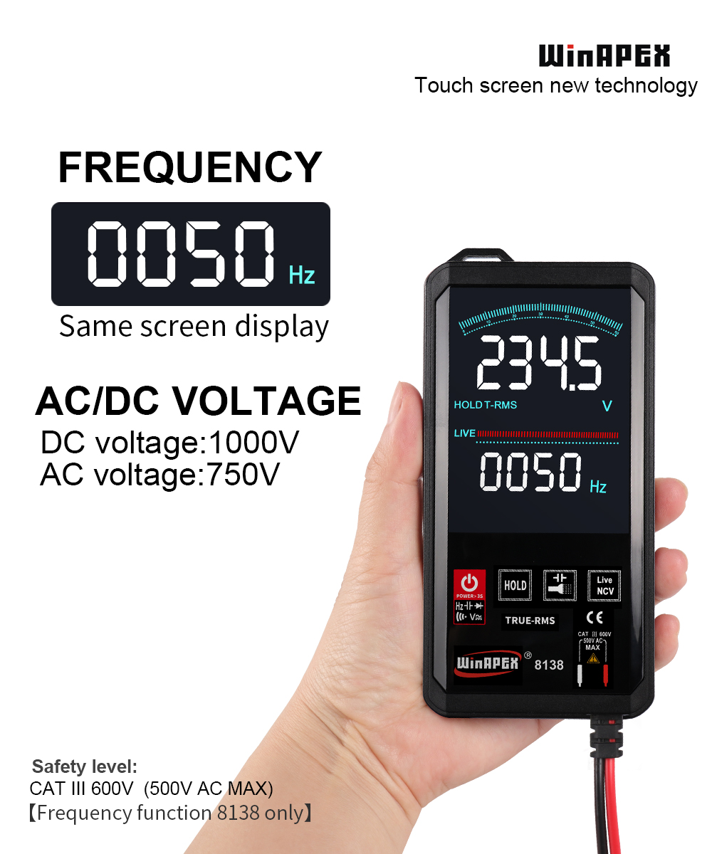 Winapex Counts Digital Touch Screen Multimeter