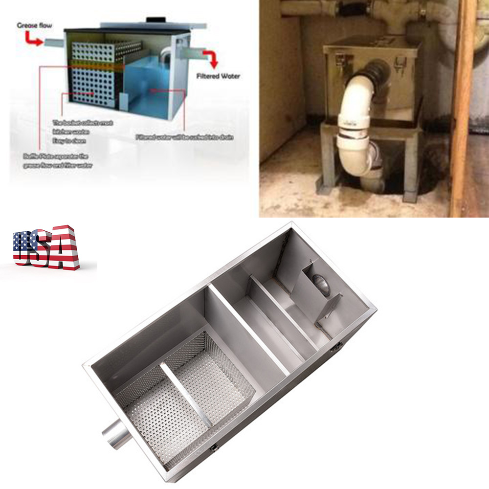 Lb Gpm Commercial Kitchen Grease Trap Gallons Per Minute Stainless