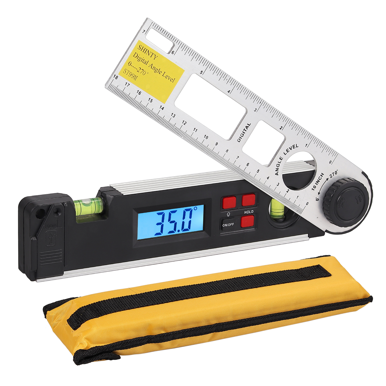 Lcd Digital Inclinometer Protractor Spirit Level Angle Finder Gauge