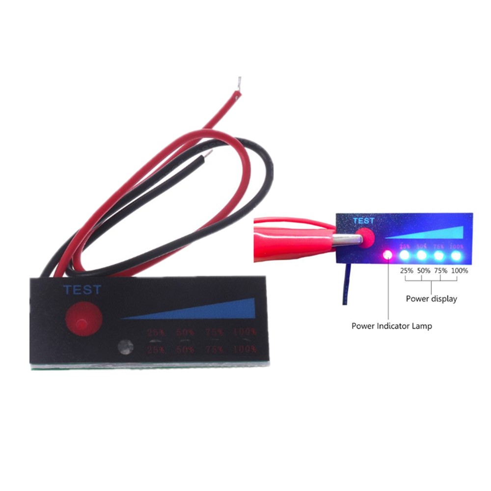 Li Ion Lithium 12V Lead Acid Battery Level Indicator Tester LED