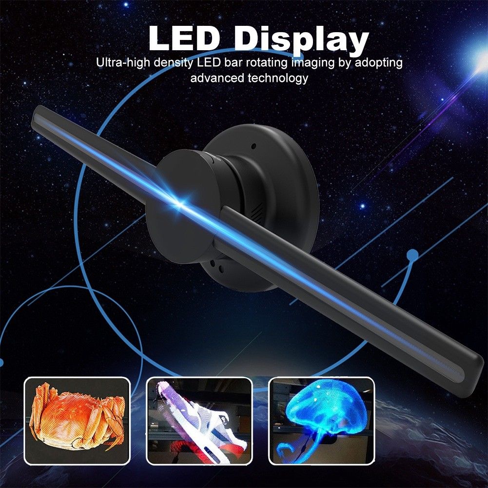 42cm Hologram Projector Fan WiFi 3D LED Holographic Advertising Displayer NEW