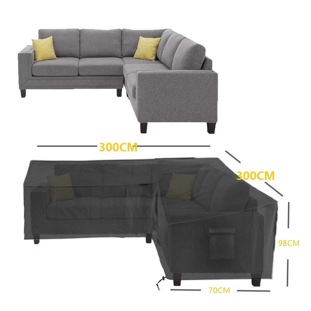 Lounge set Sofa Schutzhülle L-förmig Regenschutz Möbel Abdeckung Abdeckhaube