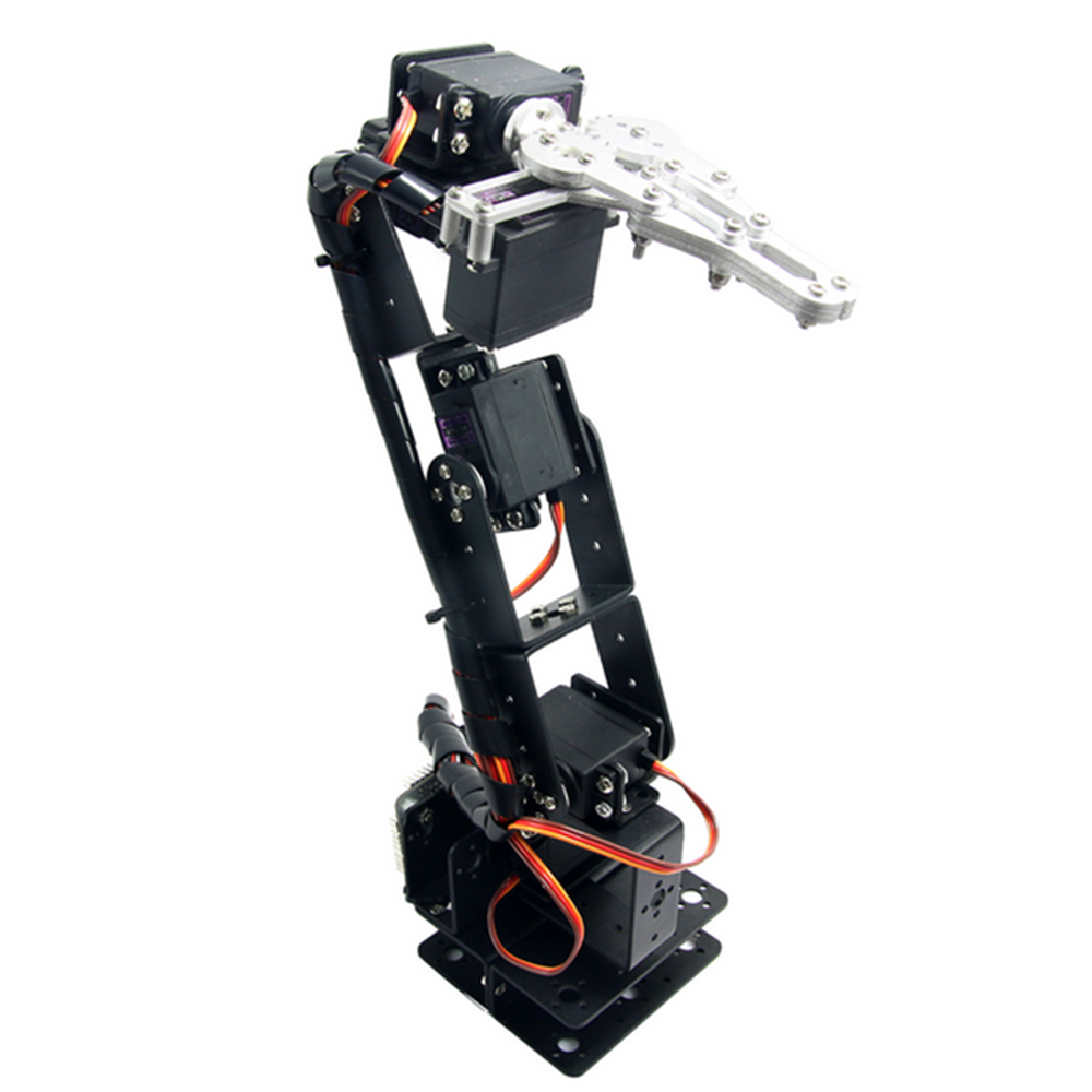 6 DOF Aluminium Rotating Mechanical Robotic Arm Clamp Claw Mount Robot