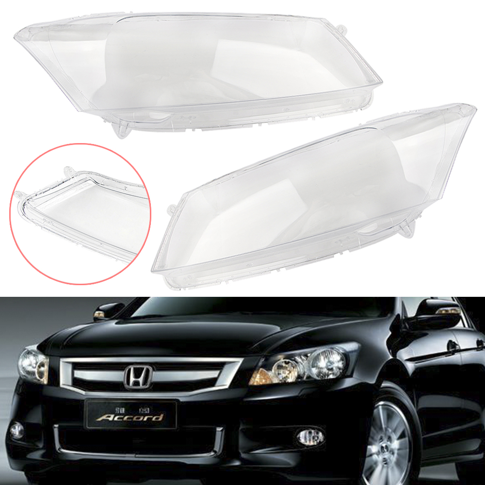 Left Right Headlamp Lens Headlight Cover Lenses For Honda Accord 2008