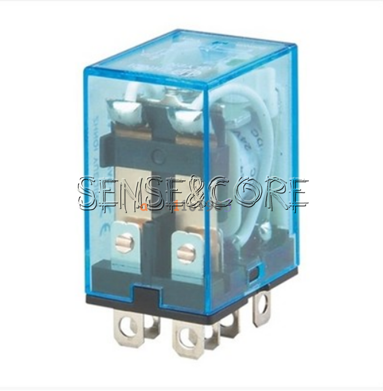 10A AC 220V Coil Power Relay DPDT LY2NJ HH62P HHC68A-2Z With Socket Base New