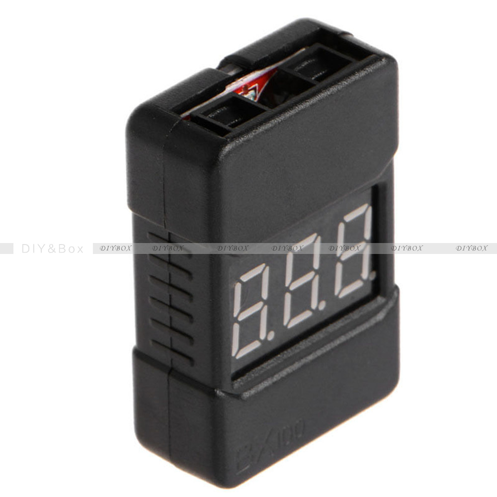 1-8S BX100 2 In1 Lipo Li-ion Battery Low Voltage Tester Buzzer Alarm Dual Speak
