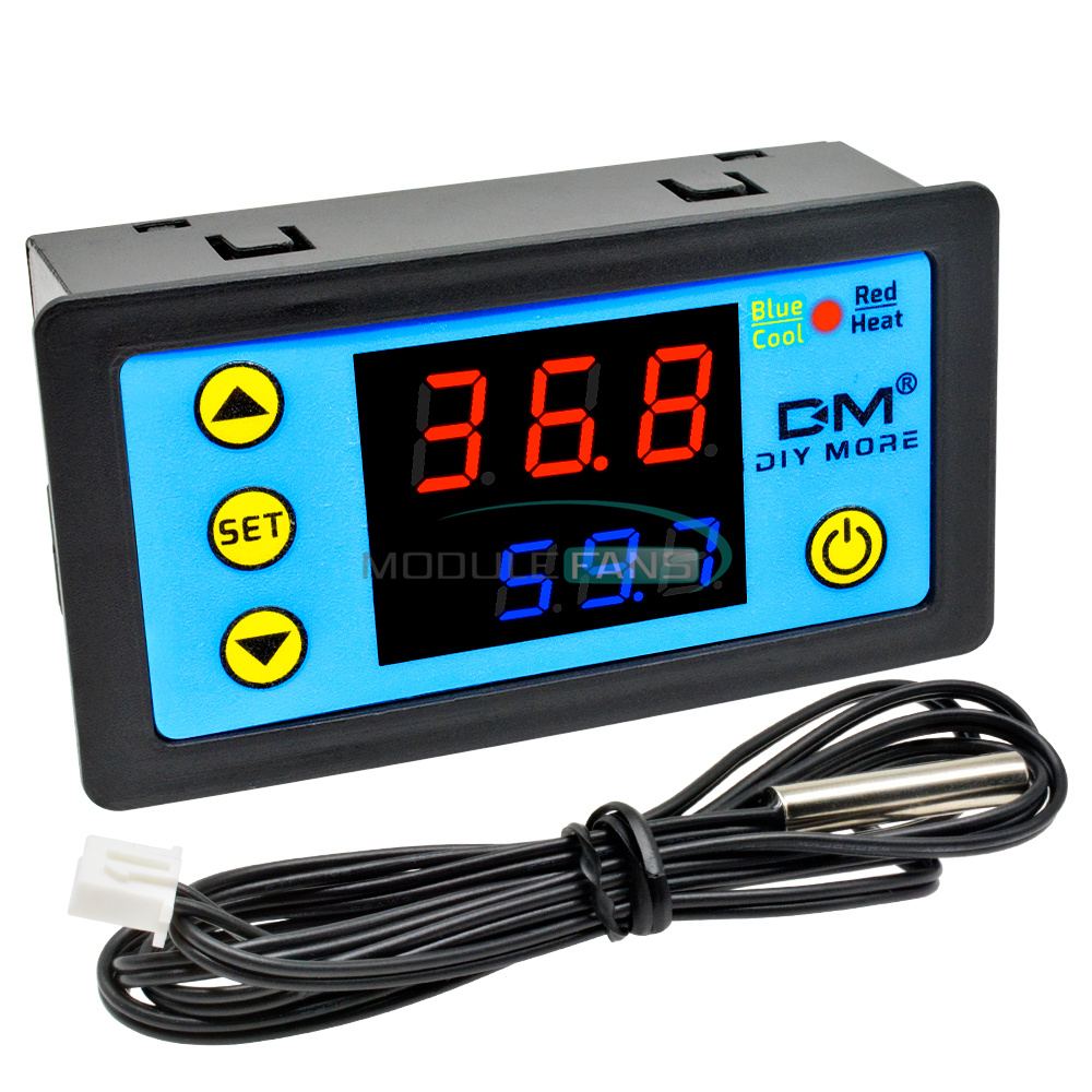 DC 12V 24V W3231 Digital Dual LED Thermostat Temperature Controller NTC