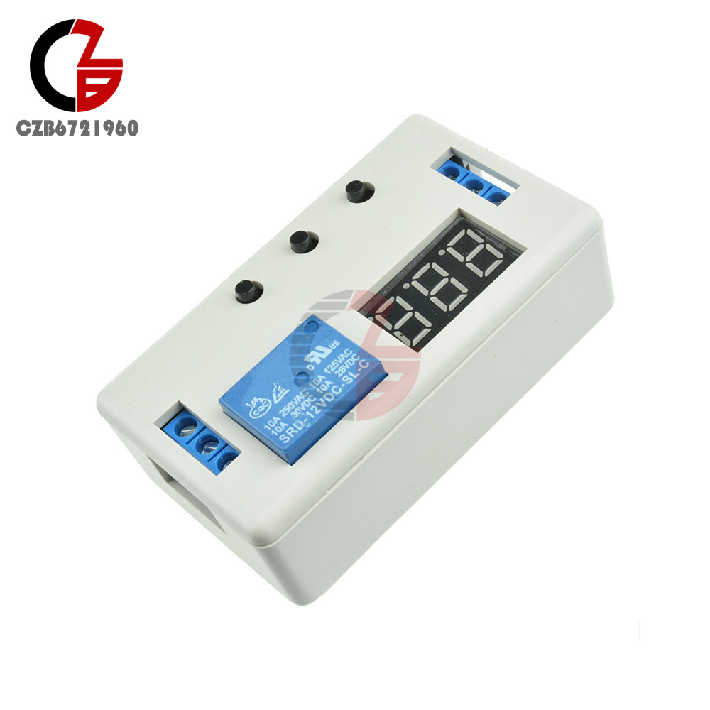 12V Automation Cycle Timer Delay Control Switch Relay Module w// Dual LED Display