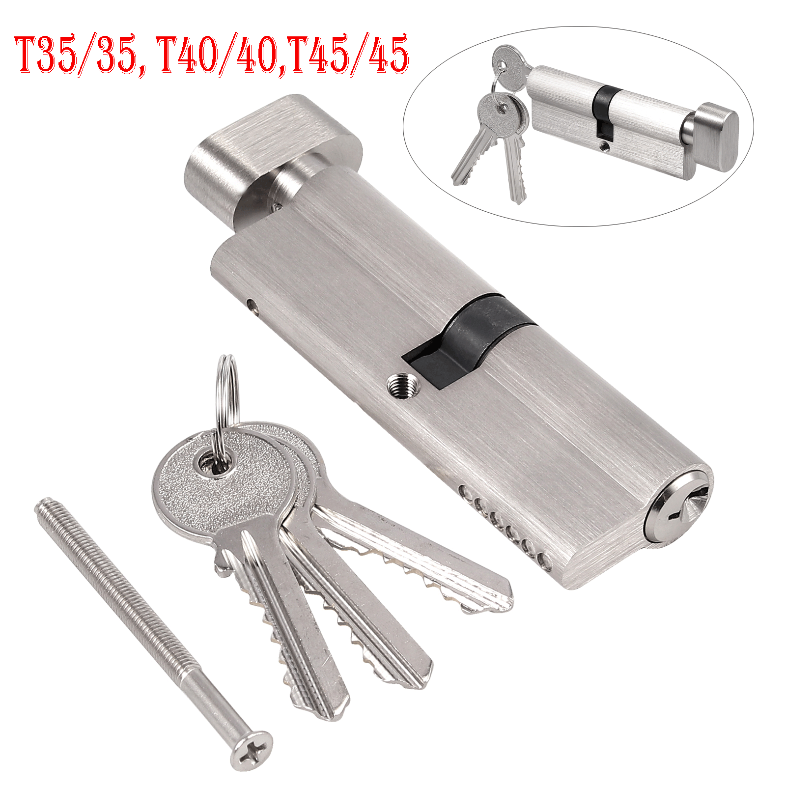 uPVC Euro Cylinder Lock PVC Aluminium Timber Door Barrel Anti Pick Anti Drill