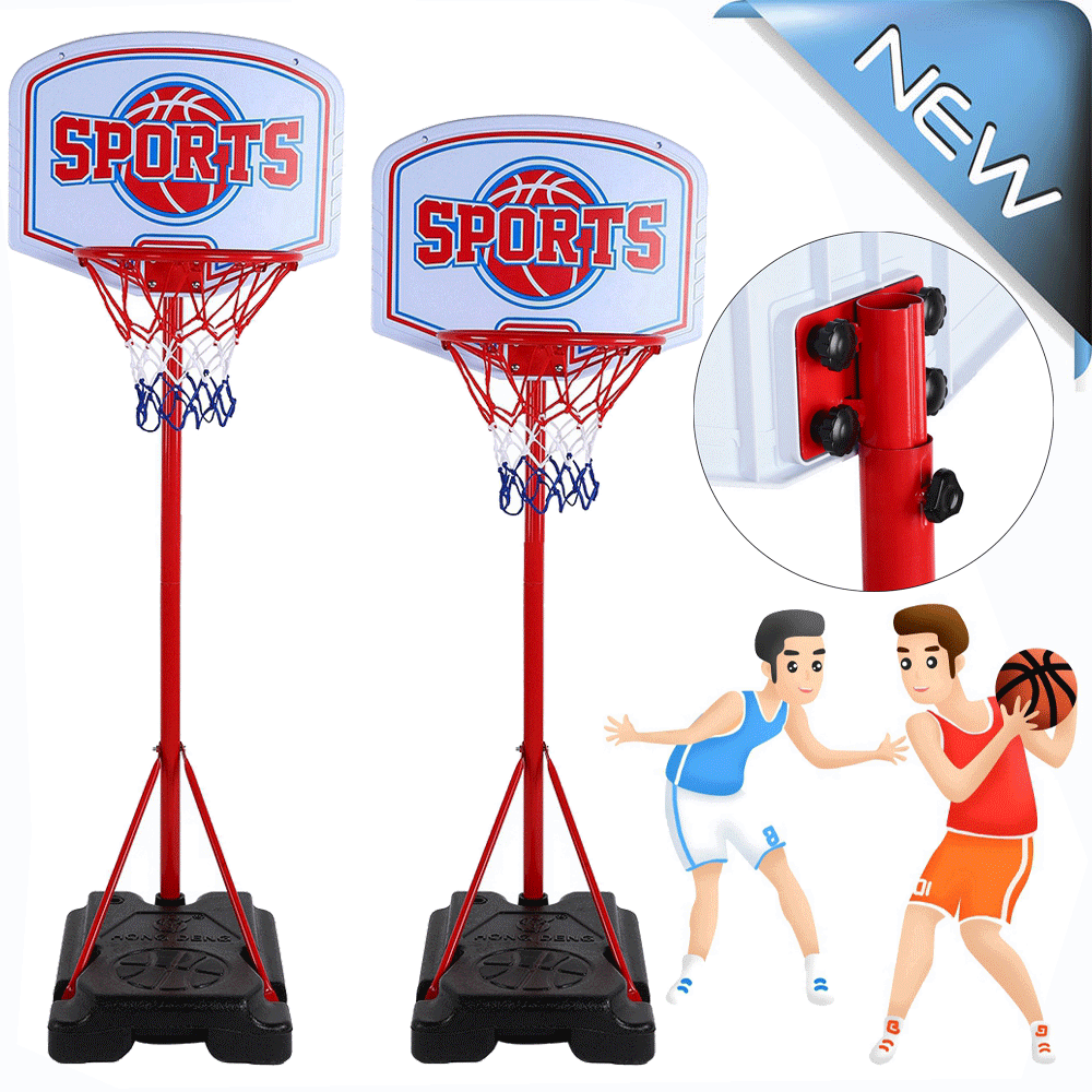 NEW PORTABLE /& FREE STANDING FULL SIZE BASKETBALL HOOP /& NET INC ADJUSTABLE STAND /& BACKBOARD PROFESSIONAL