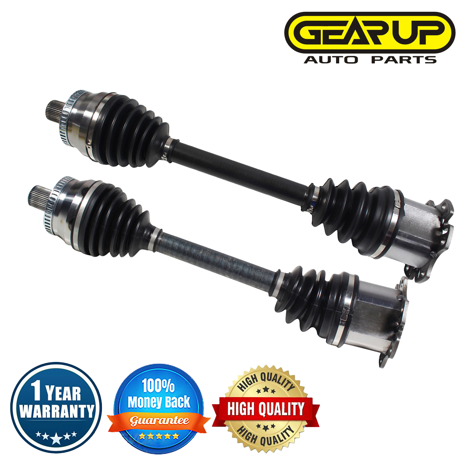 Pair CV Axle Joint Assembly Front For Audi A4 Sedan Auto Trans AWD 1.8L  3.0L I4