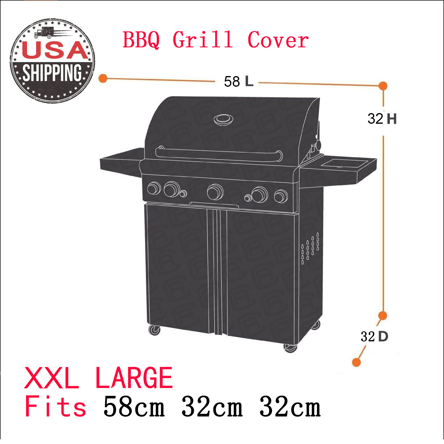 1 BBQ Grill Cover Gas Barbecue Heavy Duty Waterproof Outdoor er Size