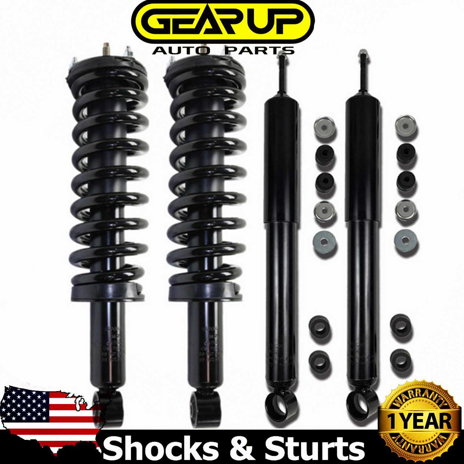 Front Pair Left Right Struts Shock Absorbers For 1996-2002 Toyota 4Runner
