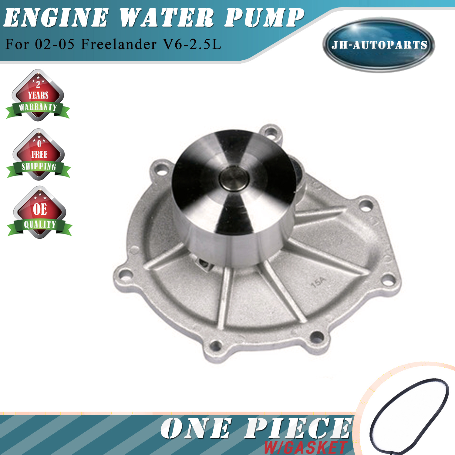 Engine Water Pump W// Gasket for Land Rover Freelander 2.5L V6 02-05
