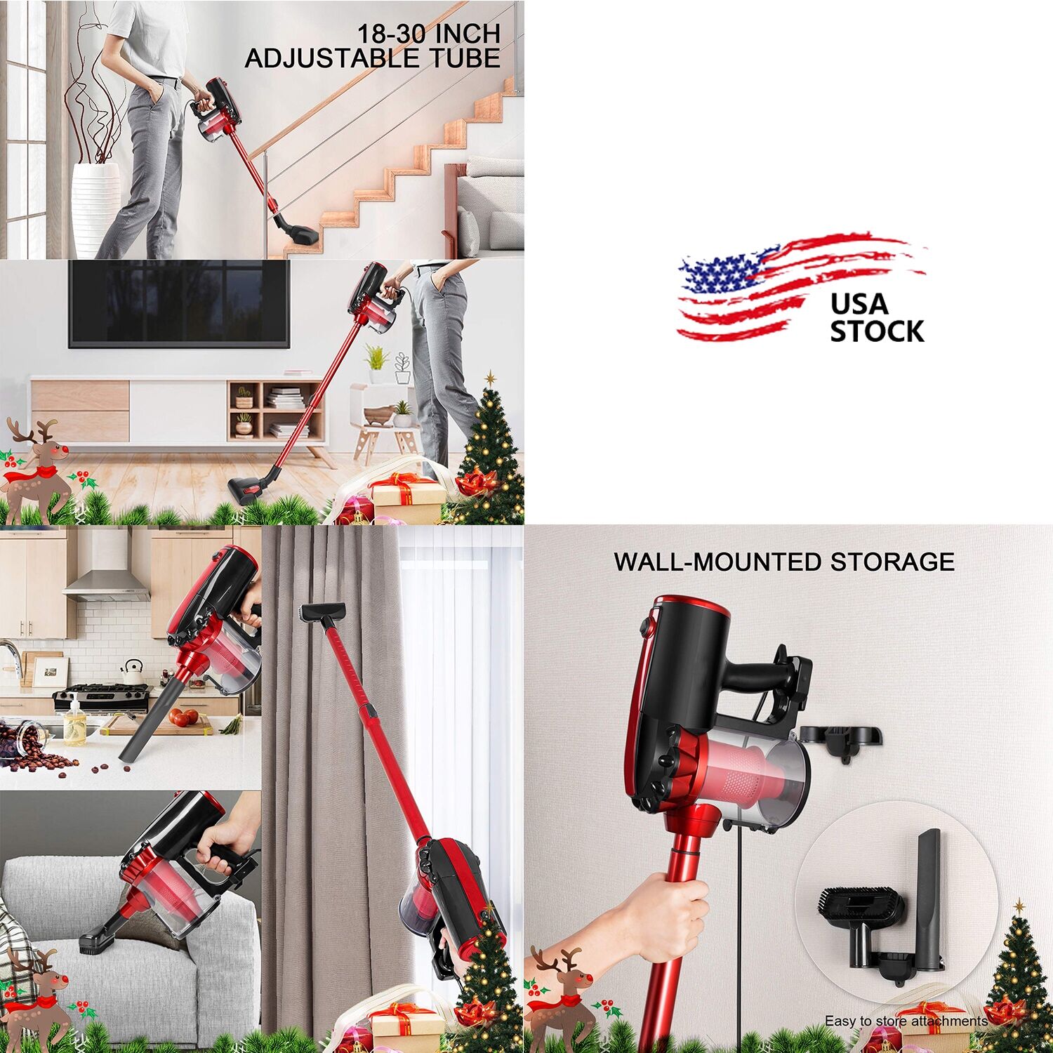 MOOSOO 2 in 1 Vacuum Cleaner Corded Handheld 17KPa with 2Pack HEPA