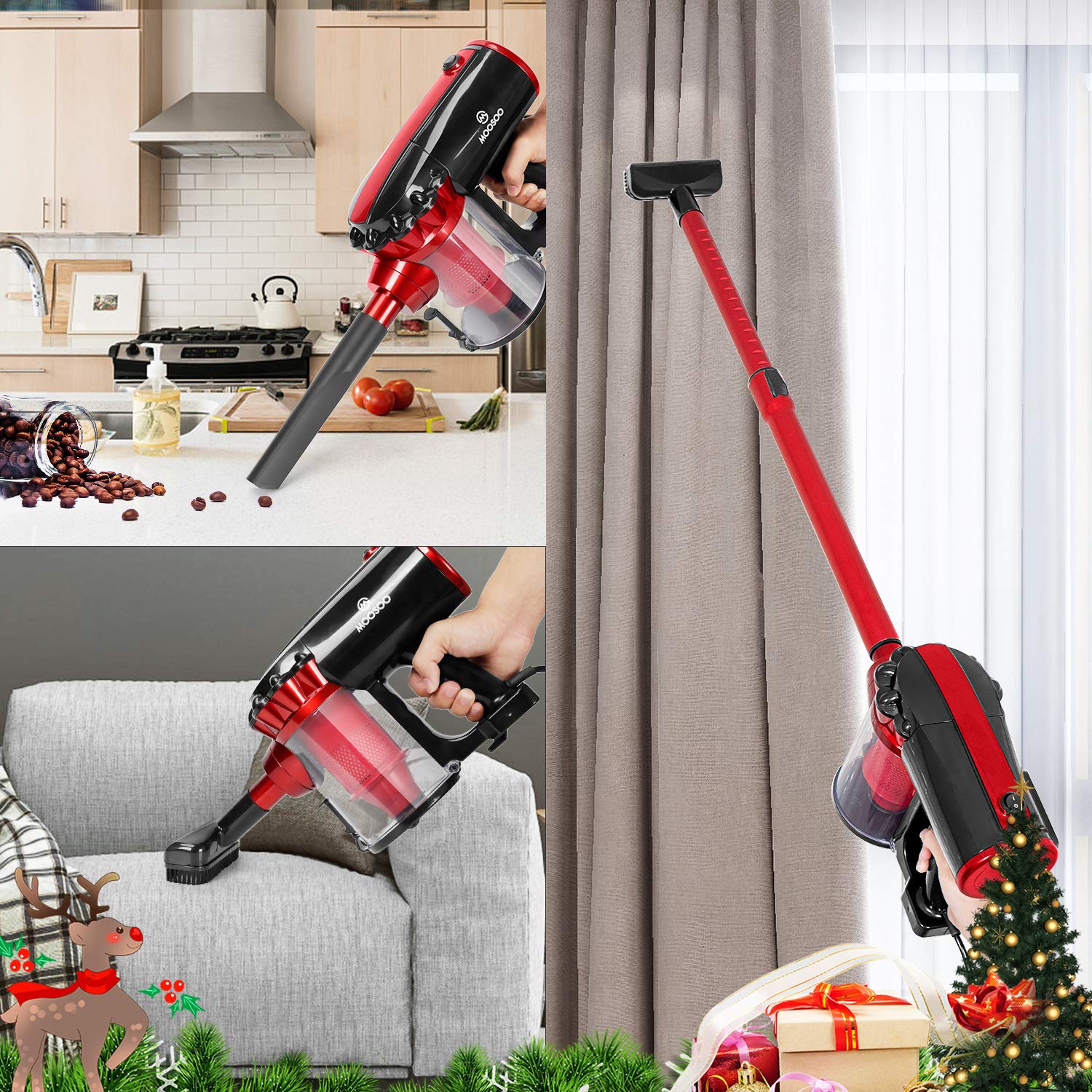 Moosoo Vacuum Cleaner Corded 17kpa Suction Stick Vacuum 2 In 1 Vacuum D600 680587583037 Ebay