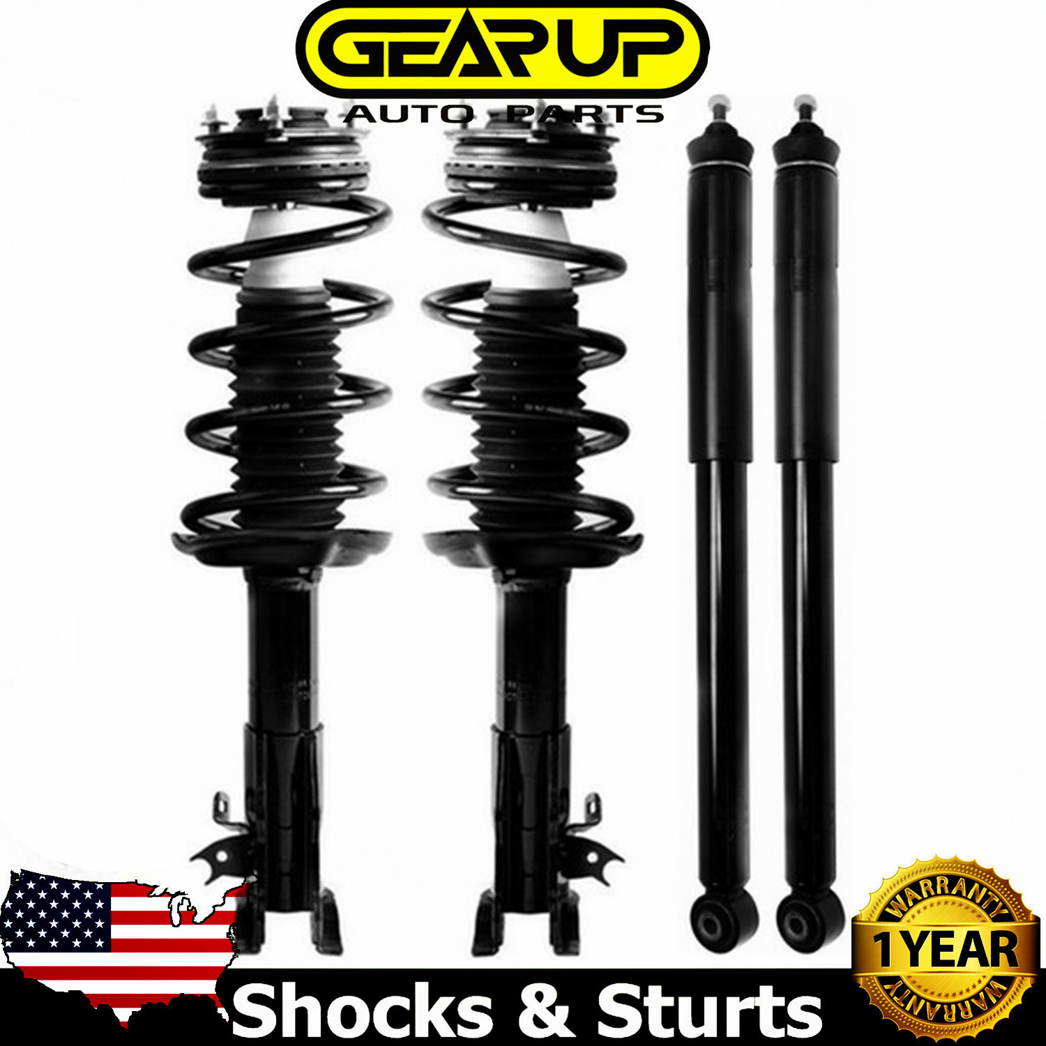 Acura-Csx,Warranty New Rear Pair Of Shocks & Struts For 2006-2011 Honda ...