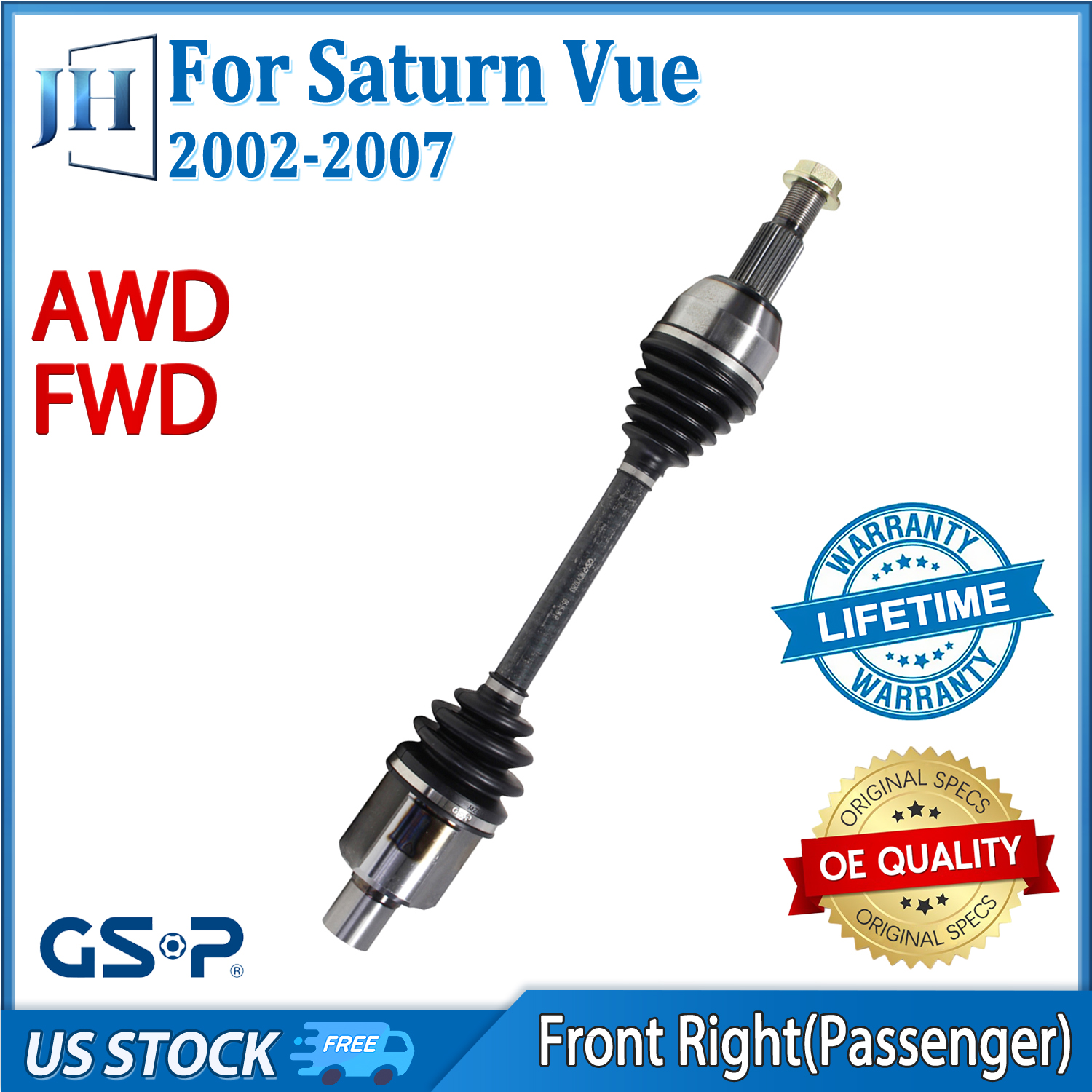 OE Front RH Passenger CV Axle Shaft For 02-07 Saturn Vue V6 3.5L