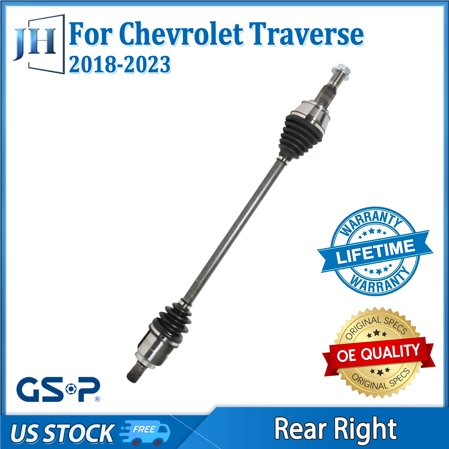 OE Rear Right CV Axle Shaft Assembly For 2018-2023 Chevy Traverse