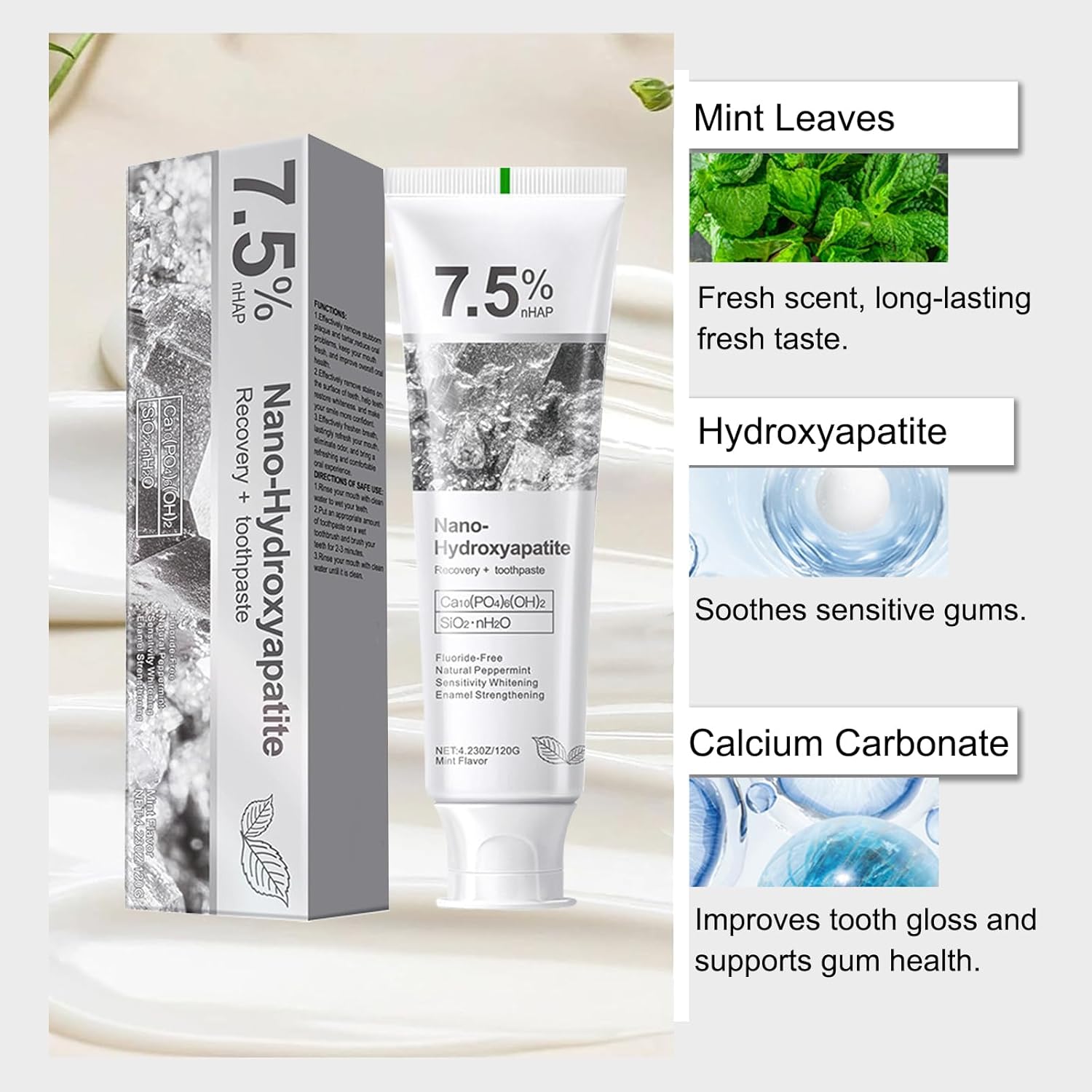 CEELIKE 7.5% Nano Hydroxyapatite Toothpaste - 2 x 4.23 oz | eBay