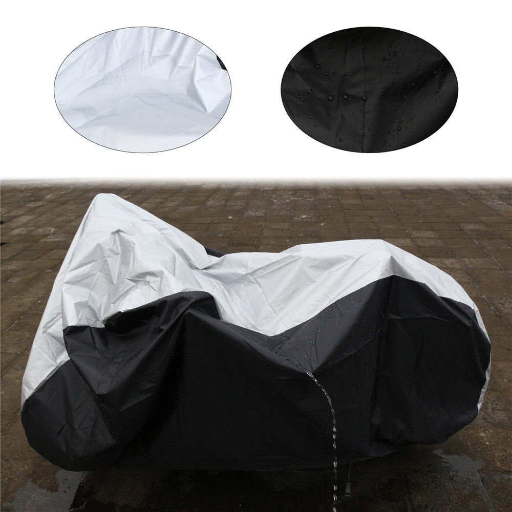 Fahrradabdeckung 210x105cm Schwarz Silber Abdeckplane Für bis 2 Fahhräder Haube