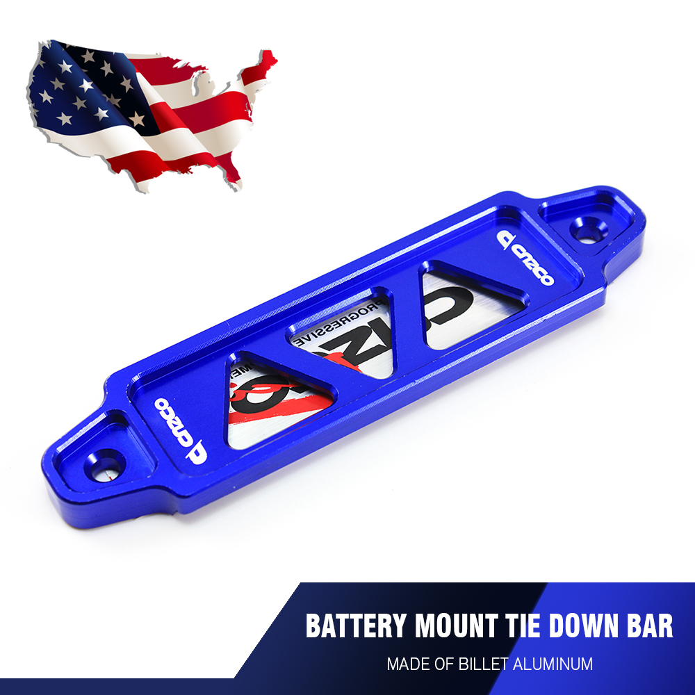 CNC Billet Aluminum Password Battery Tie Down Bar Universal 17cm Auto Car Silver