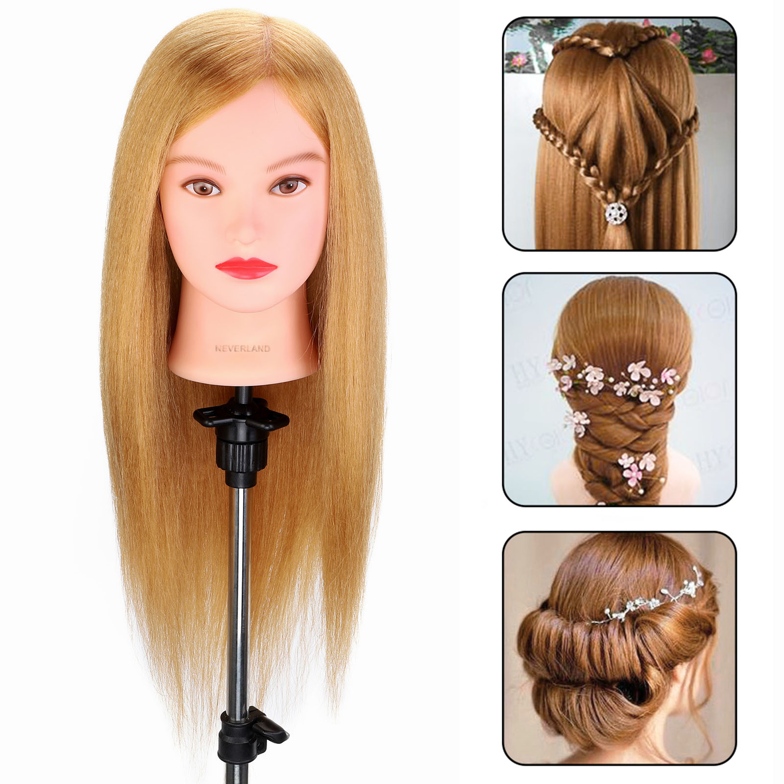 hairdressing dolls head real hair