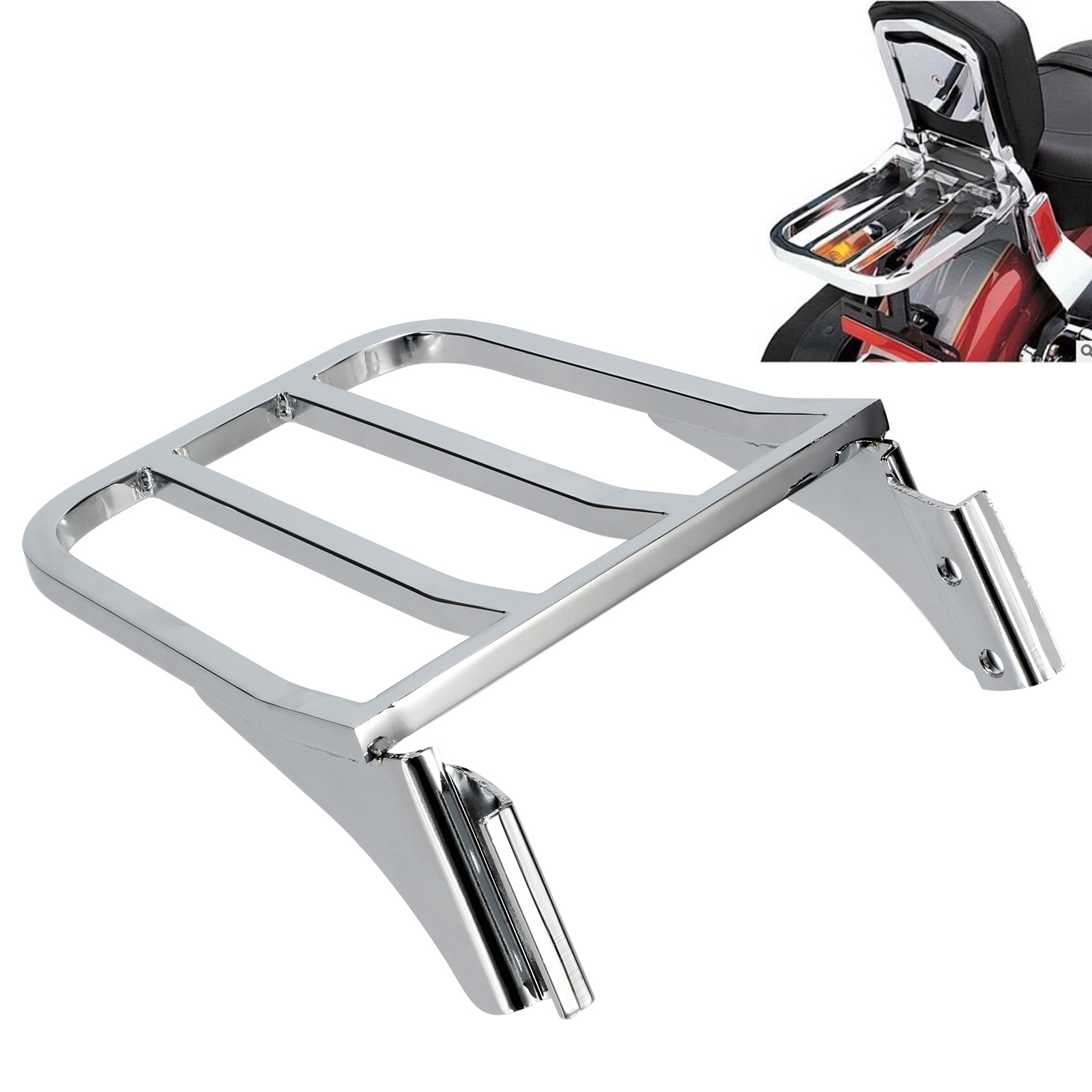 Motorcycle Parts Motorcycle Sissy Bar Backrest Luggage Rack For Harley