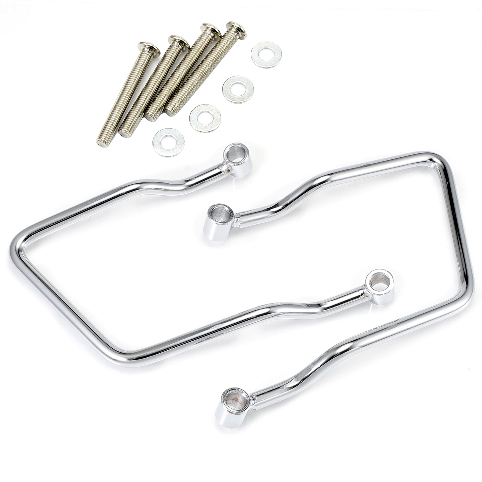 Pair Saddle Bag Bracket Support Fit for Harley Sportster Dyna Softail