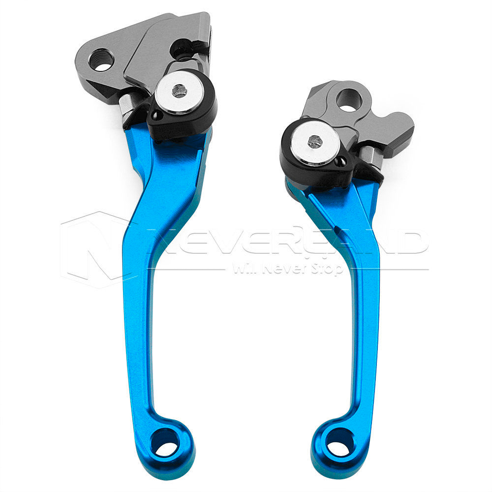 Billet Pivot Brake Clutch Levers for Kawasaki KX250F 13-18 KX450F 13-18 with Handlebar Grips Air Vent Tube