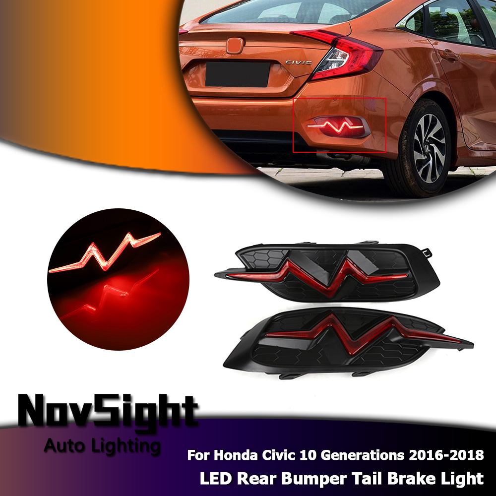For Honda Civic 10th 16-2017 White+Yellow LED Daytime Running Light Turn Signals