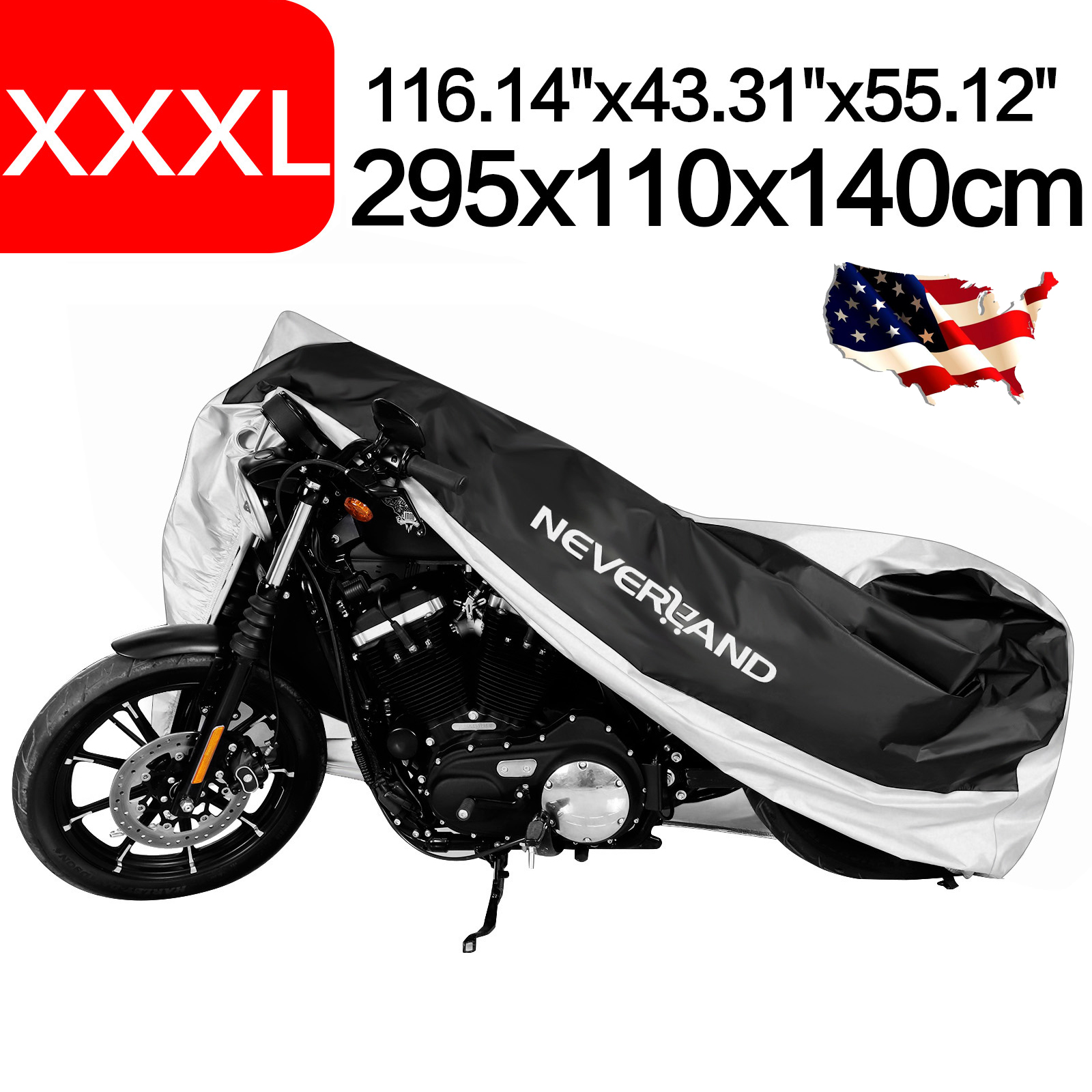 XXL Waaterproof Motorcycle Cover For Harley Electra Glide Ultra Classic FLHTCU