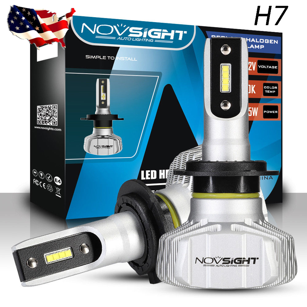 PARTSEE 9005 HB3 Auto Car LED Headlight Bulbs 90W 10000LM 6500K Xenon White Pair
