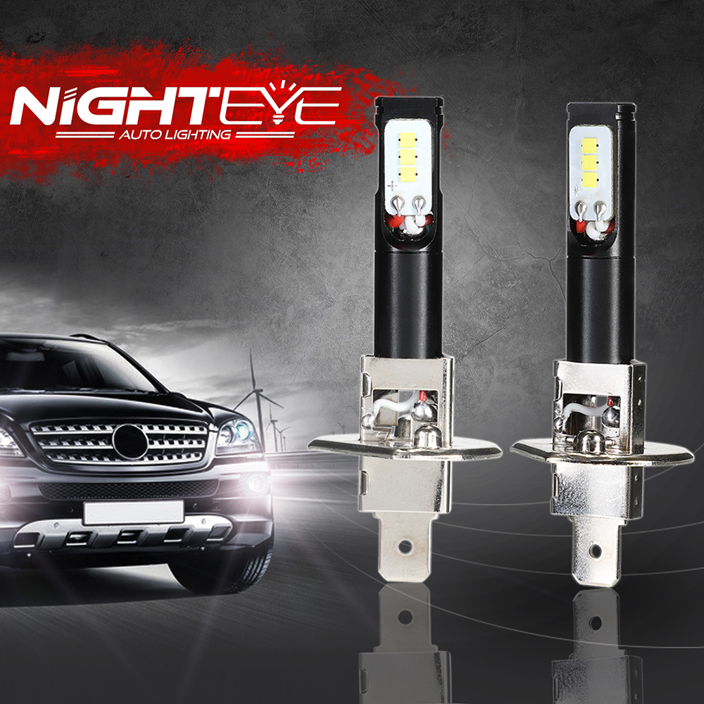 NIGHTEYE H1 160W Car LED Nebelleuchte Lampe Licht Kit 6000K Weiß Nebel Birne  DE