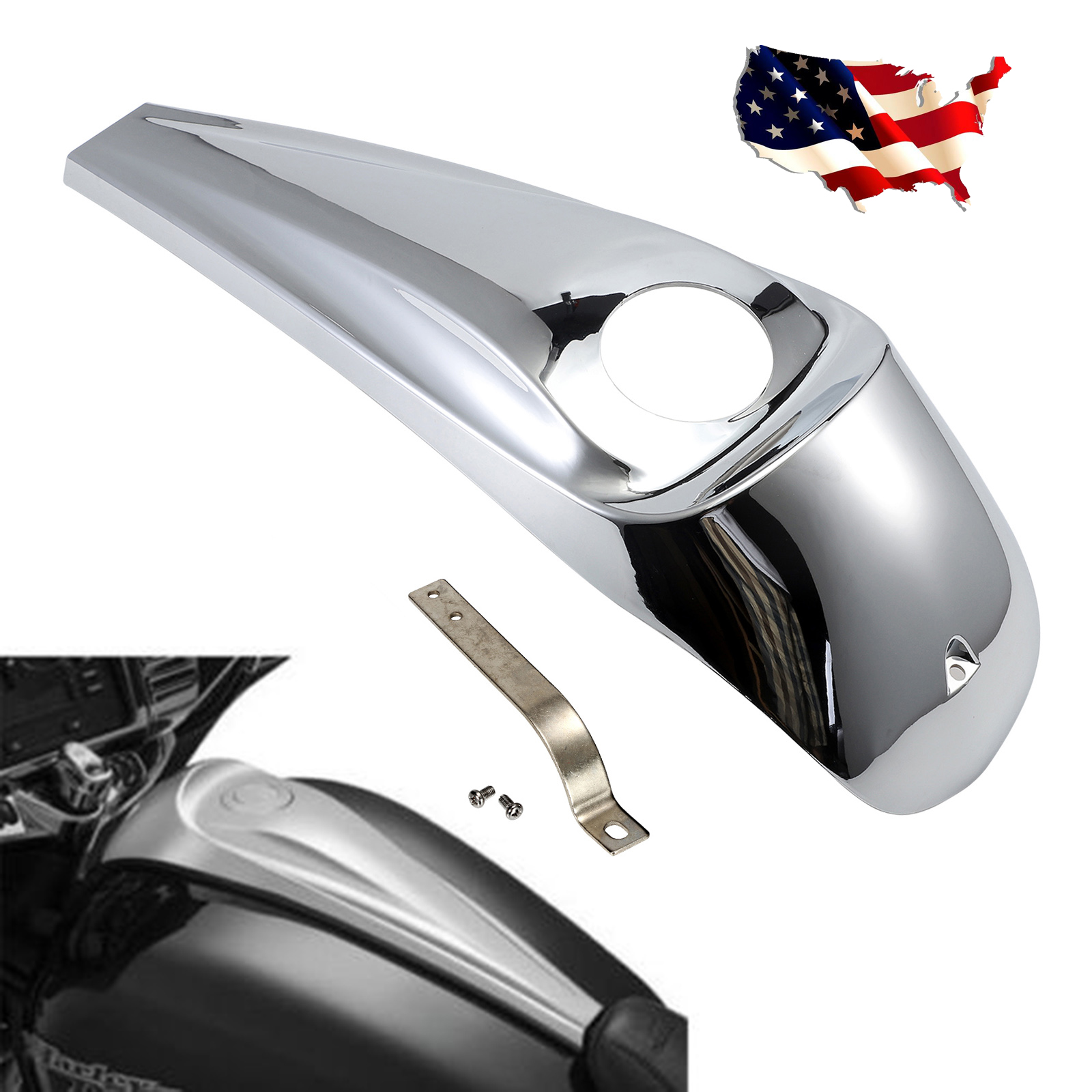 Chrome Motorcycle Smooth Dash Fuel Console For Street Glide Trikes FLHX 08-17 chrome