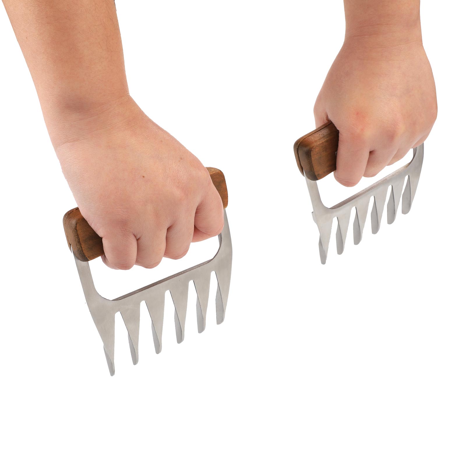 2 PCS MEAT SHREDDER CLAWS PULLED PORK PULLER BBQ FOR TOOLS CHICKEN BEEF UK FAST