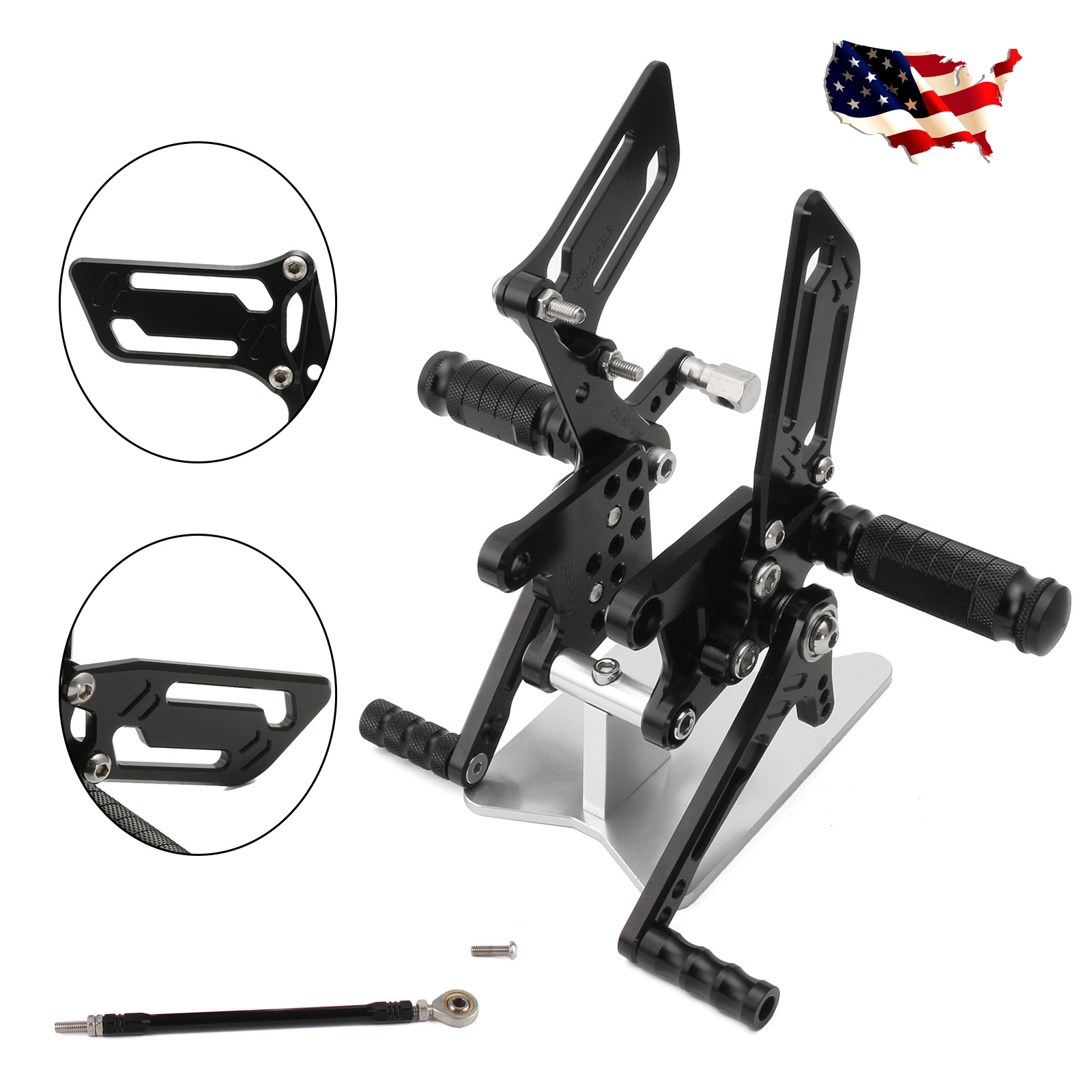 For Suzuki GSXR600 //SV650//S 2000-2005 Footpegs Rear Set Rearsets 2004 2003 Grey