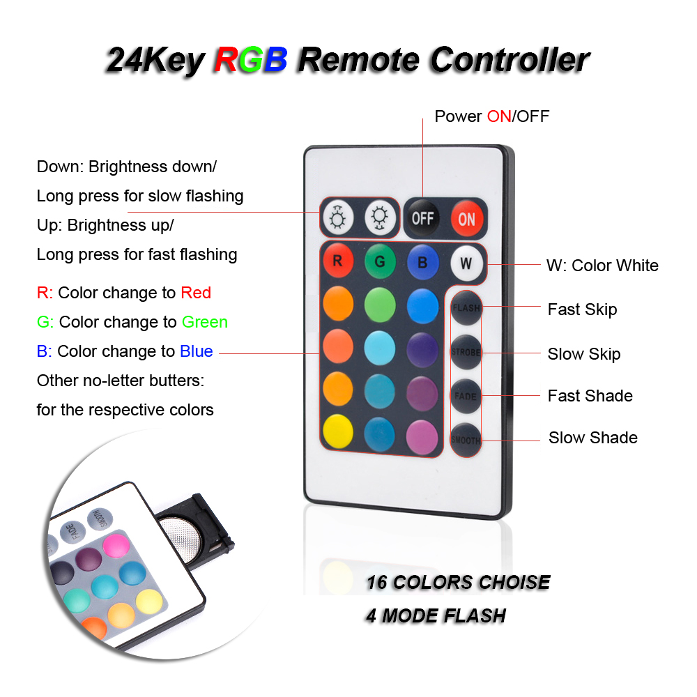 18CM-108CM Pond Aquarium Fish Tank Light LED RGB Strip Bar Lamp Remote Control - Picture 18 of 23
