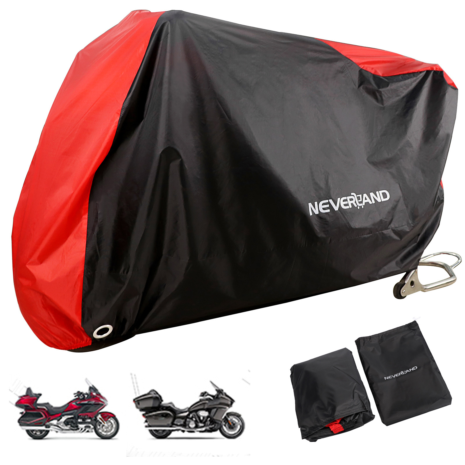HOUSSE BACHE MOTO Couvre-Moto velo VTT scooter Taille XL 245cm rouge noir protection