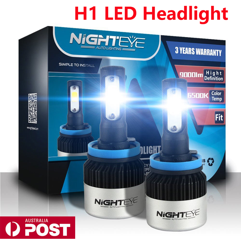 Nighteye 72W H1 LED Headlight Light Bulbs Conversion Lamp Beam 6500K