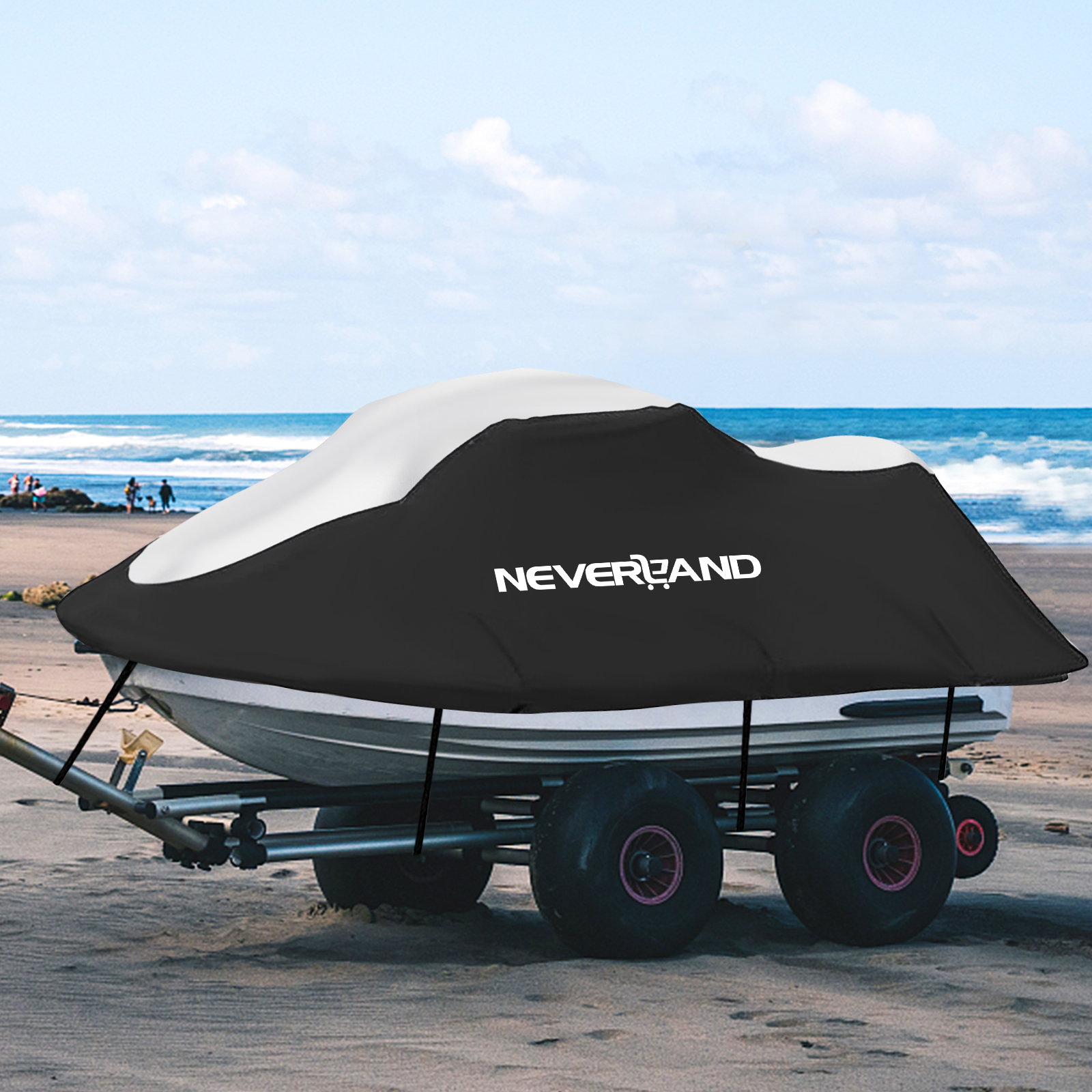 thumbnail image 2 of NEVERLAND Jet Ski Cover – Waterproof, UV Protection For Yamaha/Sea-Doo/Kawasaki (120-135 Inch) 2 of 5