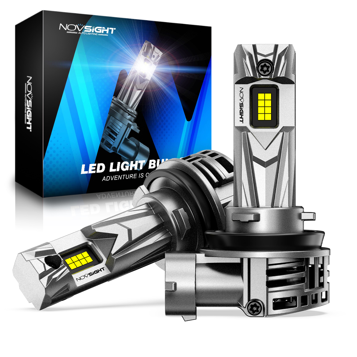 NOVSIGHT H11 H9 H8 LED Headlight Bulbs High Low Beam Lamp