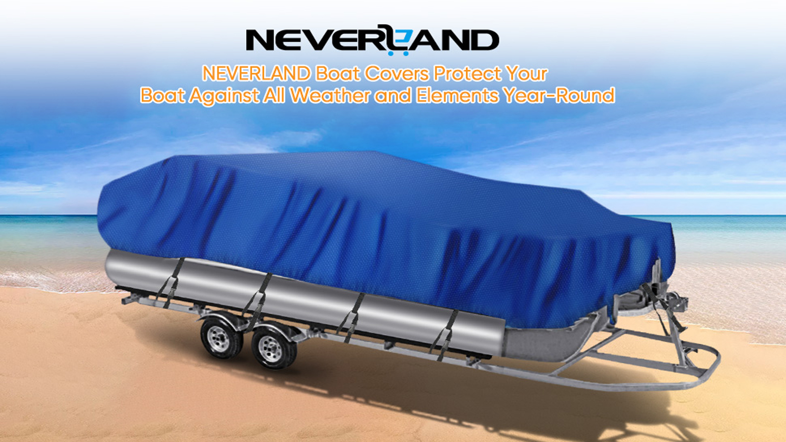 Boat Cover 21-24 Ft Waterproof Gray Trailerable Pontoon Dust - Foto 2