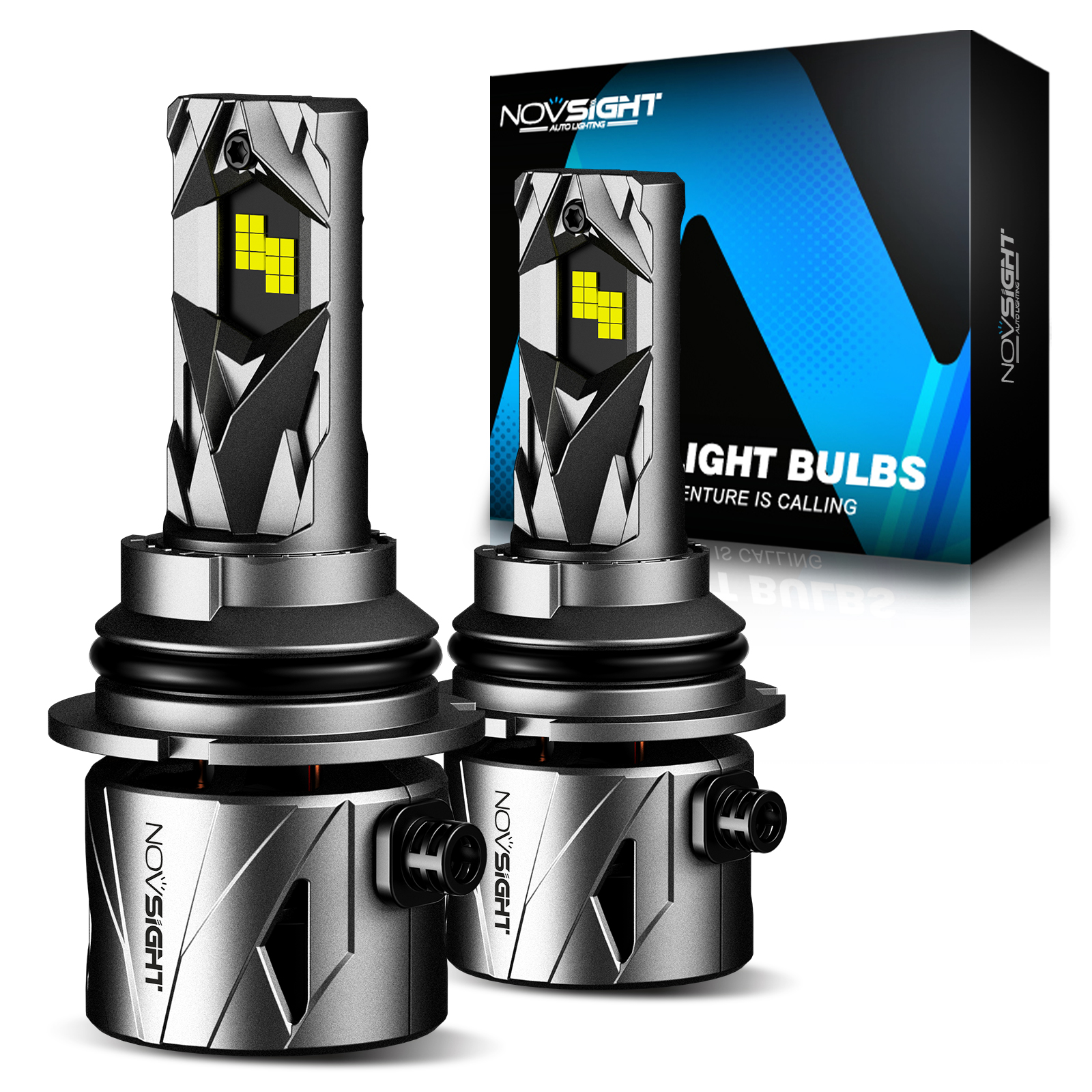 NOVSIGHT HB5 9007 LED Headlight Bulbs High Low Beam 60000LM Extremely White Lamp