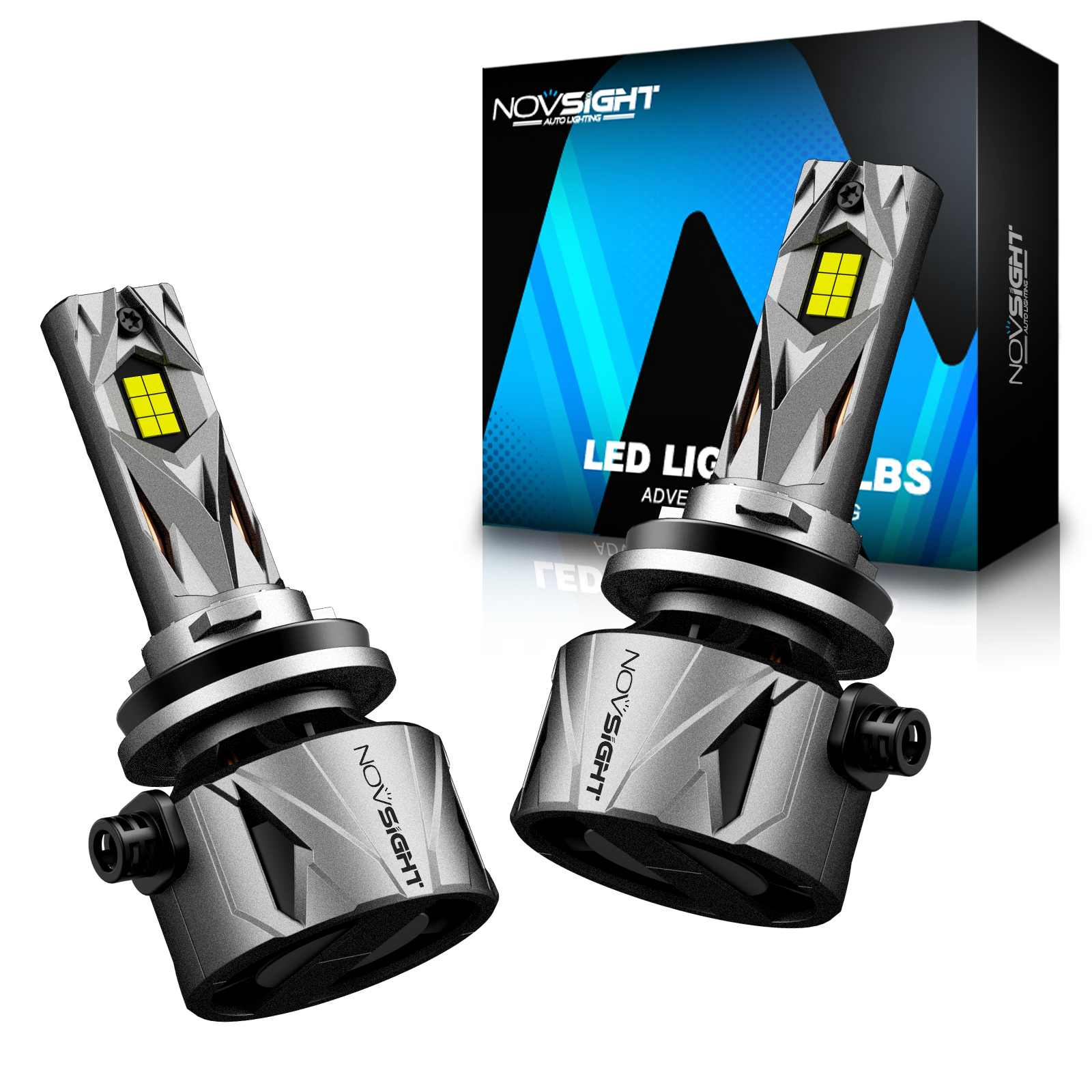 H11 H8 LED Headlight Bulbs 60000LM 6500K Super Bright Low Beam Canbus NOVSIGHT