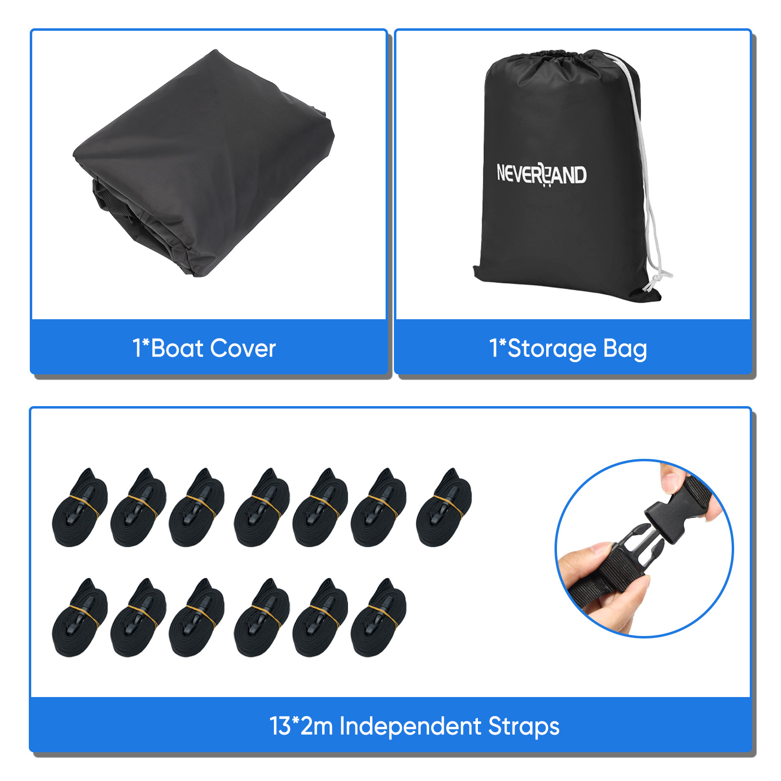 Heavy Duty 14 15 16 Ft Boat Cover Waterproof Dustproof And - Foto 9